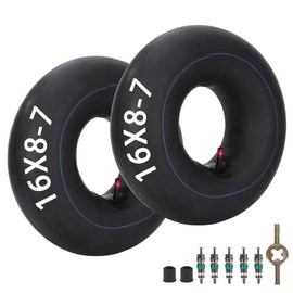 WATODAY 16x8.00-7(16x8-7 16/8-7) Inner Tube with TR13 Straight Valve Stem Replacement for ATV Quad Bike Golf Cart Lawn Mowers Snow Blowers Farm Tractors Wheelbarrows Trailers
