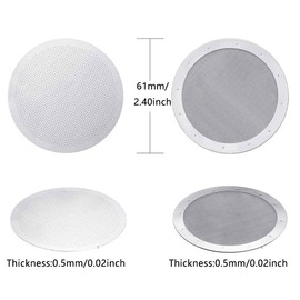 8PCS Stainless Steel Coffee Filters Screen Mesh Filter Reusable Disc Washable Coffee Makers Mesh Fine Micro-Filters Portable Coffee Pot Mesh Filter Accessory