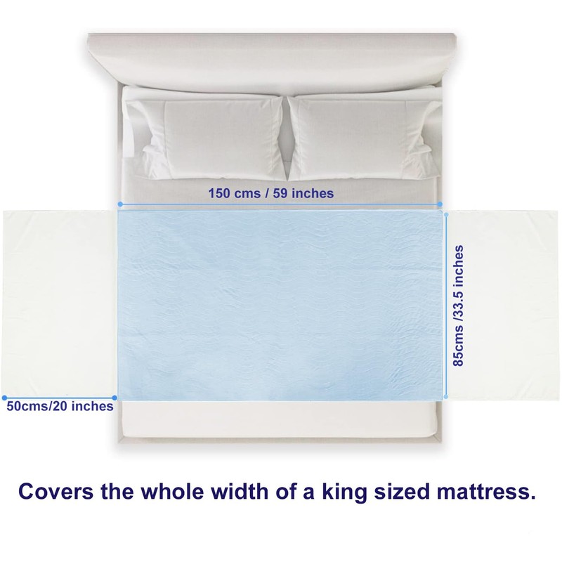 Deluxe Washable and Absorbent Reusable, King-size Bed, Incontinence Pad/Waterproof Mattress