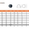 EMFA Hexagonal protective caps M6 for screws (spanner size 10)