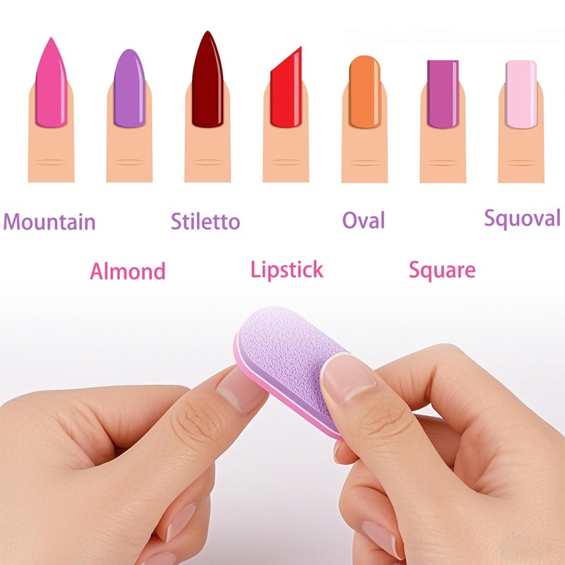 Ehuixinsheng 50Pcs Mini Sponge Nail Buffer Blocks,Buffers for Acrylic Nail