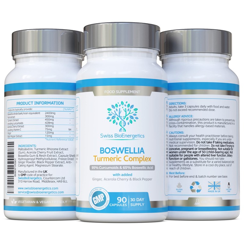 Boswellia & Turmeric Complex – 90 Capsules – Super High