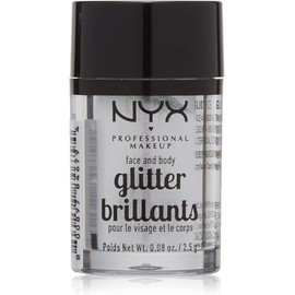 NYX Professional Makeup, Glitter para rostro y cuerpo, Tono Ice, 2.5g