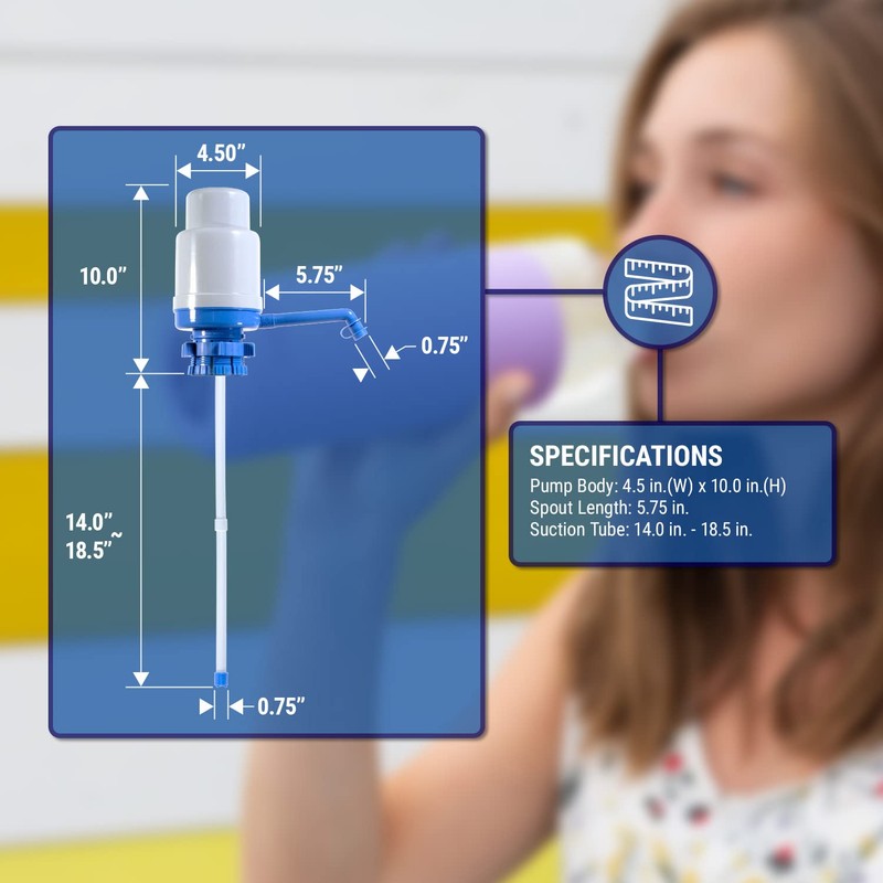 Drinking Water Pump Plus, Safe for Drinking Water (NO BPA),