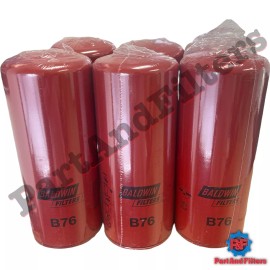 Baldwin Filter B76 Oil Filter - Spin-On- Full-Flow (PACK OF 6)