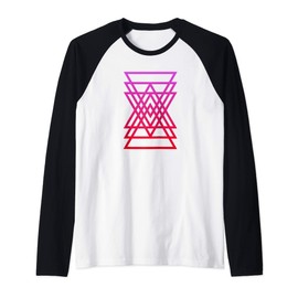 Sacred Geometry Shirt - Geometric Triangle Shirt Raglan Baseball Tee