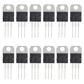 12Pcs L7805CV IC Positive Voltage Regulator Output 5V 1.5A L7805 Three-Terminal Regulator 3Pin for Regulated Limiting Circuit Communication Integrated Circuits