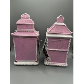 Hobby Lobby Valentines Day Pink Resin Gingerbread House Light Up Set 2025 NEW