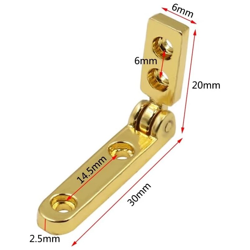 Rddconkit 10 Pcs 90 Degree Hinges Wooden Box Gift Wine
