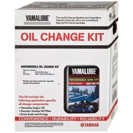 YAMAHA 2 & 3 Cylinder Snowmobile Semi-Synthetic Oil Change Kit LUB-SMBCG-KT-0