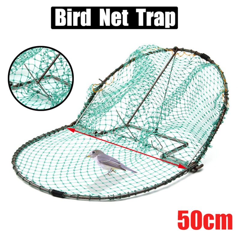 Live Bird Trap Net Polyethylene Bird Hunting Cage with Steel