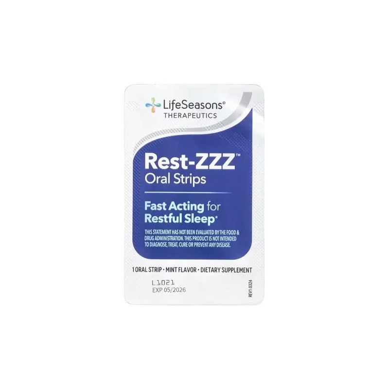 Tiras Orales LifeSeasons Rest-ZZZ de Melatonina para Dormir con Sabor