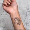 4 x 'Unicorn Mane' Temporary Tattoos - Water Resistant, Skin-Safe,