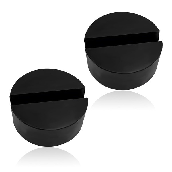Gasedin 2 PCS Rubber Jack Pads, Universal Heavy-Duty Slotted Floor