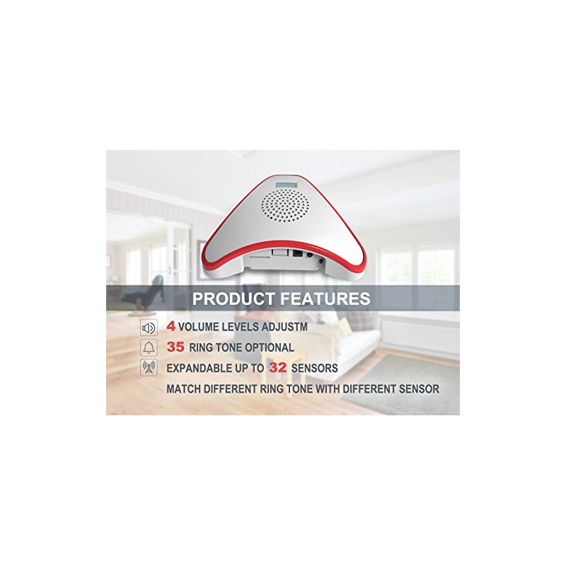 HTZSAFE Wireless Alarm Receiver,White