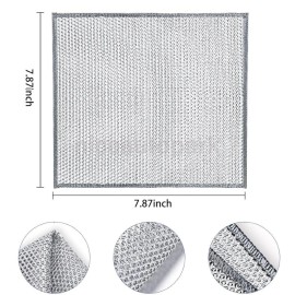 Unbranded 10PCS Newly upgraded 3-layer metal dishcloth no scratches no odor multi-purpose