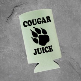 Cougar Juice Funny Slim Can Cooler - Spiked Seltzer Coolie Drink Accessory Gift - Skinny Coolie Gift for Women (Mint)