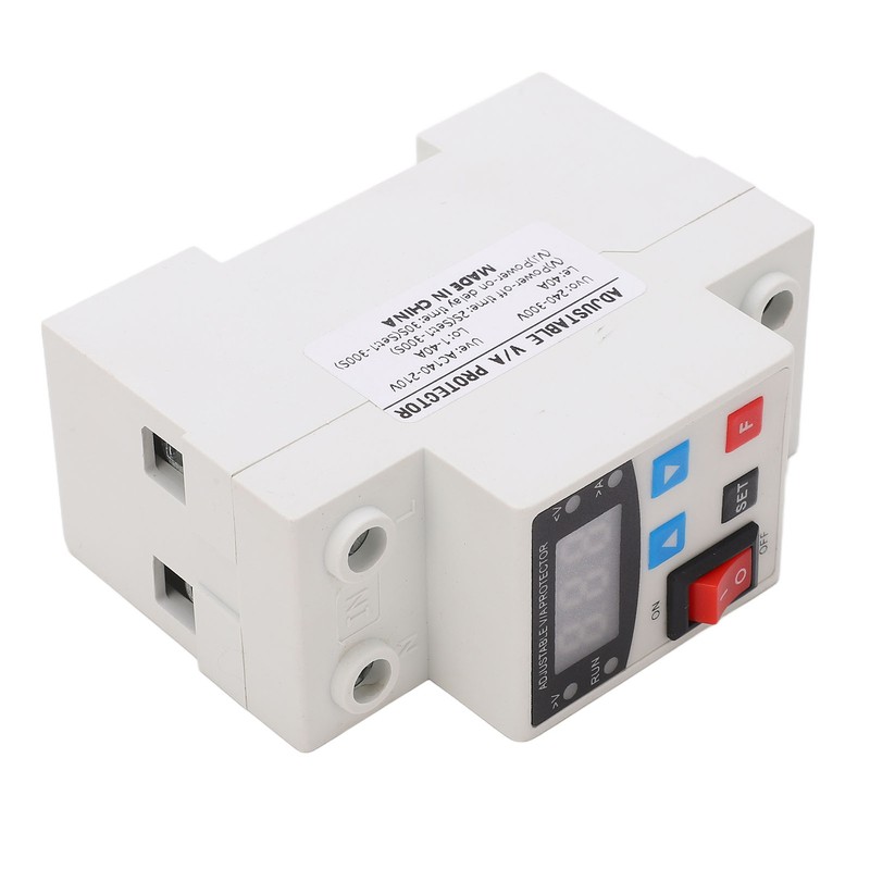 Over Under Voltage Protective Device Adjustable Auto Reset Protector 240V‑300V