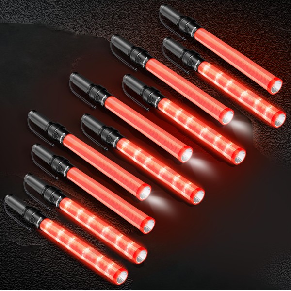 E-riding 10 Pieces 21 Inch Signal Traffic Wand, Traffic Control