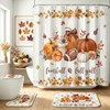 4pcs Farmhouse Pumpkin Fall Bathroom Decor Shower Curtain Set 72