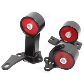 Motor Mount，Engine Swap Conversion Motor Mounts Compatible with Honda Civic fit 88-91 CRX EF D Series to B Series B16 B18 ，Red
