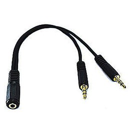 Audio distribution cable (3.5mm stereo female) to 3.5mm stereo (male) x 2 (0.2 m)