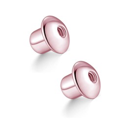 1PCS 925 Silver Earring Screw Backs Replacements, Earring Backs Hypoallergenic, Secure Ear Locking for Stud Earrings for Screw Posts (Rose Gold)