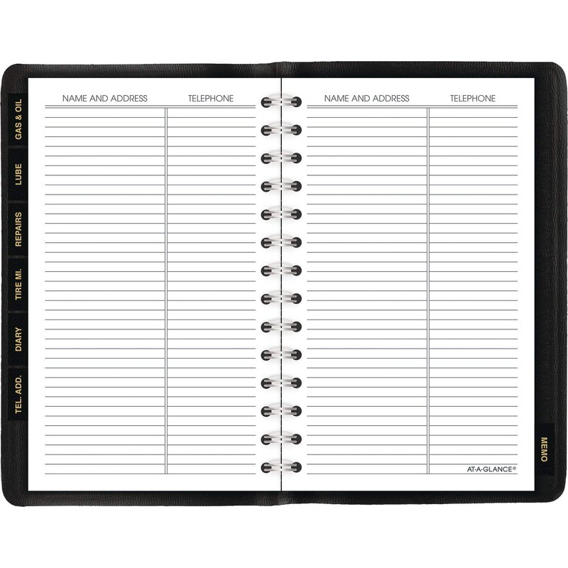 AT-A-GLANCE Auto Mileage Log Record Book, 3.75 x 6.12 Inches,