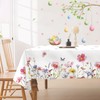 DISENB Spring Floral Tablecloth 60 x 120 Inch, Butterfly Wildflowers