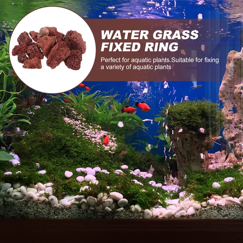 BESPORTBLE Aquarium Red Stone: 500g Fish Tank Volcanic Stones for