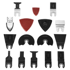 WEN MTB014 34-Piece Oscillating Multi-Tool Accessory Set with HCS Blades, Bi-Metal Blades, Sanders, and Scraper