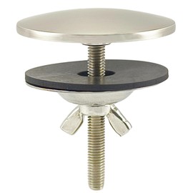 XNTONG - Sink Hole Cover, Sink Overflow Cap, Solid Brass Kitchen Sink Cover, Sink Blanking Cap, for Sink and Bath Overflow Cover, Sink Cover (Brushed)