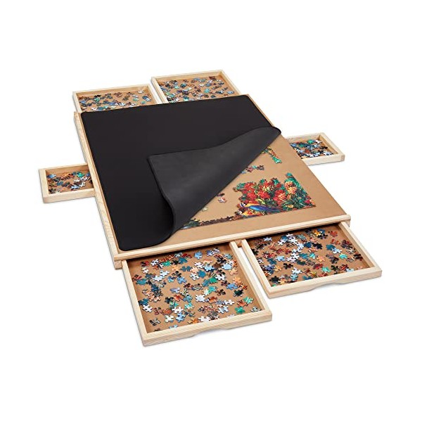 SkyMall 1500 Piece Puzzle Board w/Mat | Premium Wooden Jigsaw