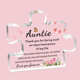 SDOFY Auntie Gifts Auntie Birthday Gifts Auntie Gifts for Birthday Auntie Gifts from Nephew Niece Christmas Gifts for Auntie Acrylic Plaque