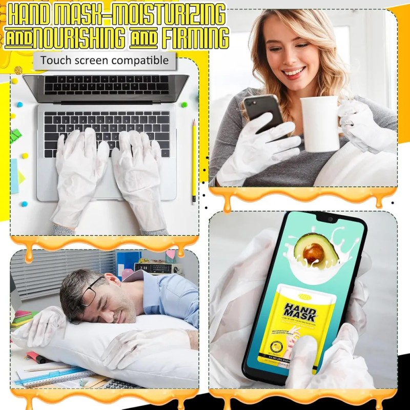 - Mascarilla De Manos Con Miel, 30 Unidades