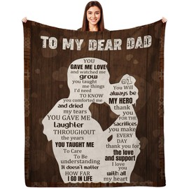 Cozy Flannel Throw Blanket Gifts for Dads - Soft, Warm, 60"x50" - Perfect for Father's Day, Birthday, Christmas, Thanksgiving