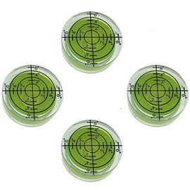 UMEI 32mm Circular Bubble Spirit Level by GFNT for Tripod, Phonograph, Turntable Etc (4-Pack Green)