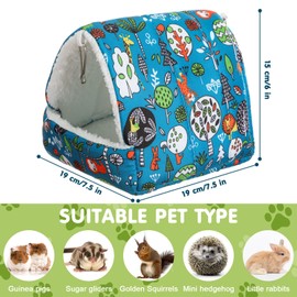 6 Pcs Guinea Pig Hideouts, Guinea Pig Nest Tunnel Washable Small Animal Cage Accessories Rat Bedding for Chinchilla Rabbit Hamsters Hedgehogs Ferrets (Classic Color,Vivid Patterns)