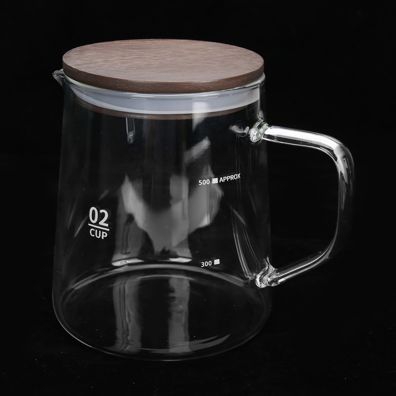 Coffee Pot with Lid HeatResistant Glass Heat Insulation Handle Kettle