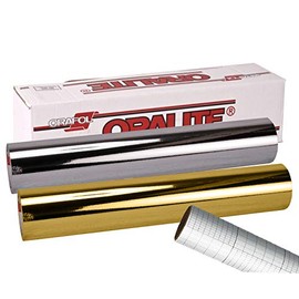 ORACAL 351 2 Color Combo Pack Adhesive Craft Vinyl 12 Inches x 24 Inch Roll Bundle Including VViViD Transfer Paper (Chrome Silver/Chrome Gold)