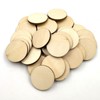 Kisbeibi 100 Pieces 20mm Unfinished Wooden Slices Round Logs Natural