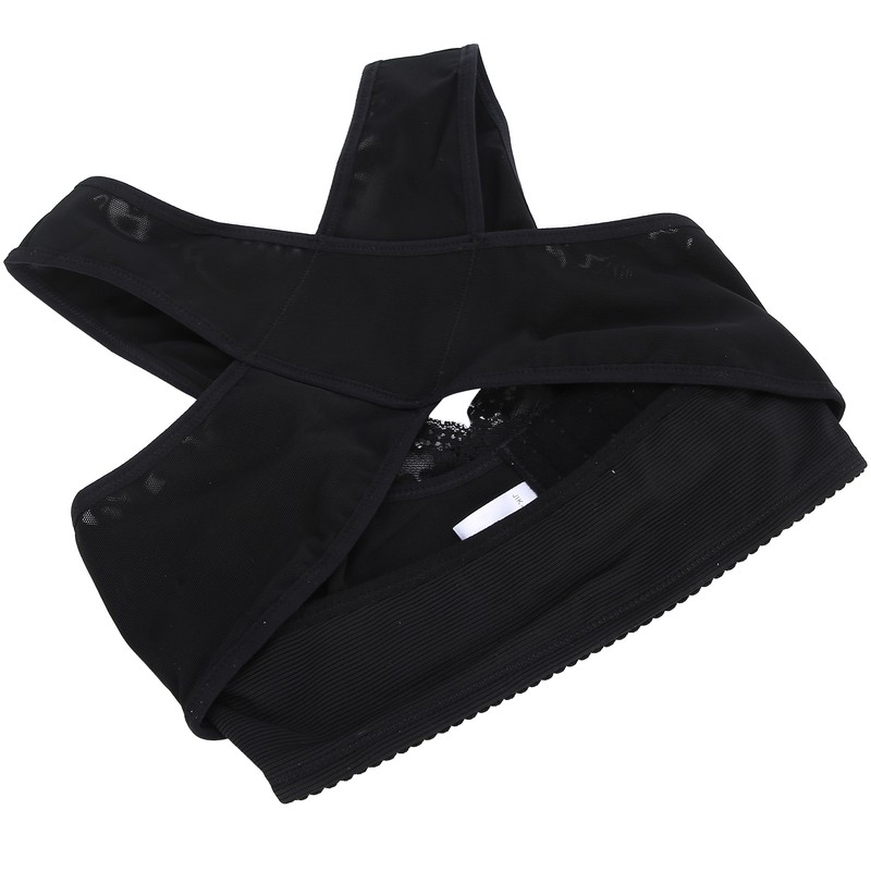 Chest Brace Up Women Breast Support Black Bra Shapewear Vest