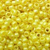 Yellow Pearl Pony Crow Beads Large Hole Made in USA