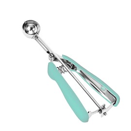 Cookie Scoop, 18/8 Stainless Steel Cookie Scooper, Mini Cookie Scoops for Baking, 1Tsp/5ml/ 0.17oz Tbsp Cookie Dough Scoop, Melon Scooper with Trigger Release, Cookie Scooper for Baking(Mint Green)