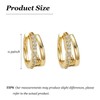 Gold Hoop Earrings Double Hoop Rhinestone Earrings for Women Dainty