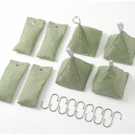 Air purification moisture removal bamboo charcoal bag 8 piece set (green) DP67544 2ea