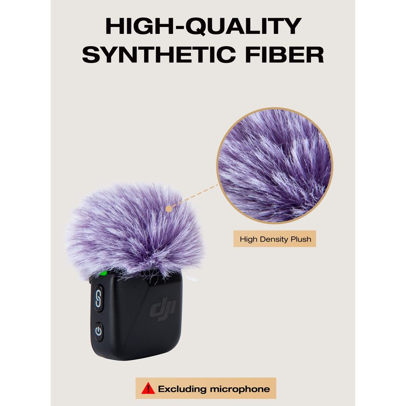 SUNMON Furry Mic Windscreen for DJI Mic Mini, Furry Mic