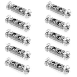 OQKAHIV 10 x Wire Rope Clamp, Wire Rope Clips with Screw Clamp Cap, Double End Clamps for Steel Cable, for Metal Rope and Cable with End Nut for Awnings, Laundry Ropes, Cable Holders