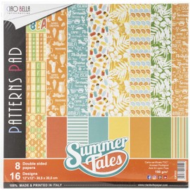 CIAO BELLA PAPER Pap Pack 12" 8/PKG, Summer Tales, 8 Designs/1 Each, One Size