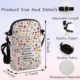 PLITI Alice Movie Gift Alice Fans Gift Wonderland Gift May You Be Proud Of The Work You Do Alice Crossbody Bag For Women (Be Proud Alice ZCbagCA)
